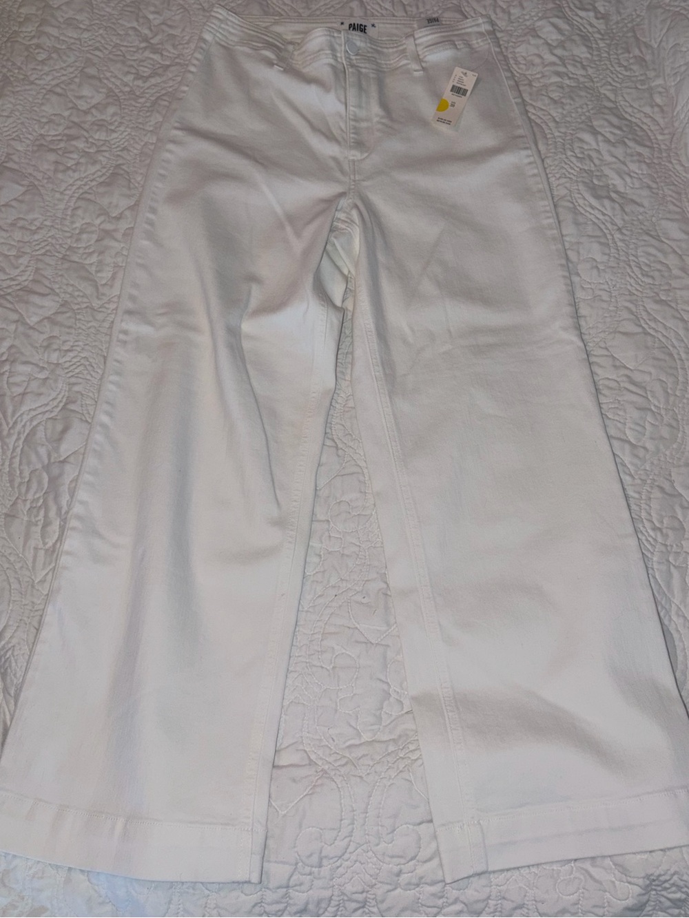 PAIGE Nellie High Rise Culotte White Jeans Size 28 NWT $189